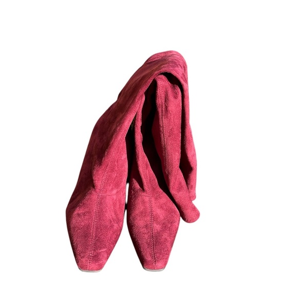 NWOT Wine color women’s boots by Aerosole. Size 10 1/2 Wide. Suede - Picture 2 of 4